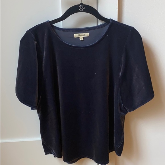 Madewell Flowy Velvet Blouse - Picture 1 of 3